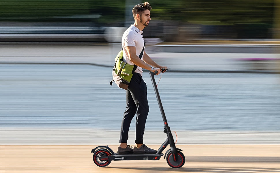 J3 Electric Scooter - Range of up to 20 Miles, Tire of 8.5'', Motor Power Ranges from 350W, Max Speed of 20 MPH, Foldable Commuting Scooter for Adults with Dual Braking System