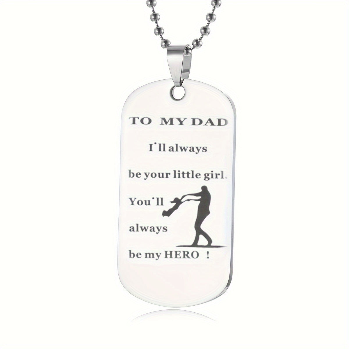 Dog Tag Gifts For Dad Father - Dad Gift Idea From Wife Daughter Son, Stainless Steel, Christmas Birthday Fathers Valentines Day Gift For Men Husband