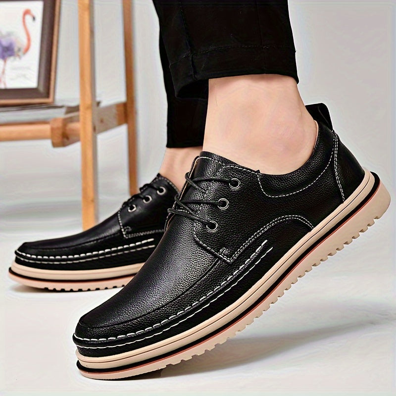 Men's Four Seasons Business Casual Leather Shoes Versatile Low Top Durable Men's Shoes Fashionable and Trendy Shoes