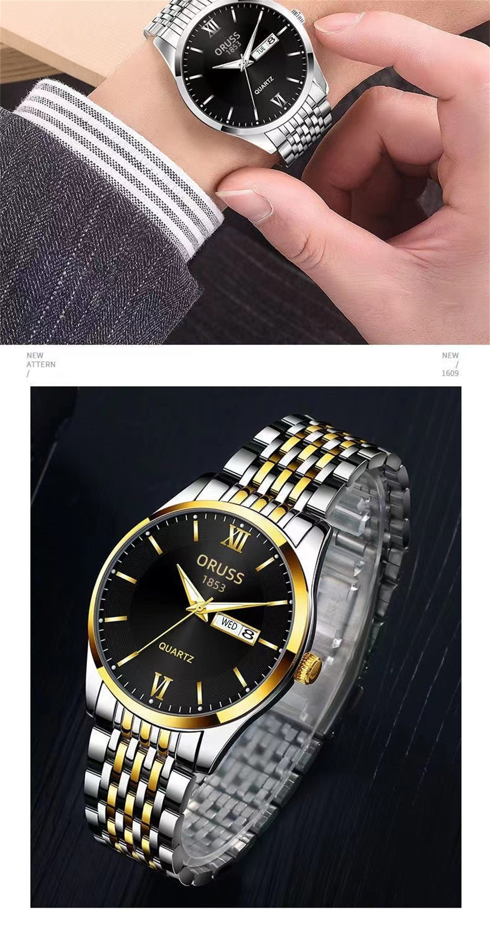 Men's Watch Glow-in-the-dark Waterproof Calendar High-grade Handsome Fashion 2022 New Trend Steel Watch, Ideal choice for Gifts