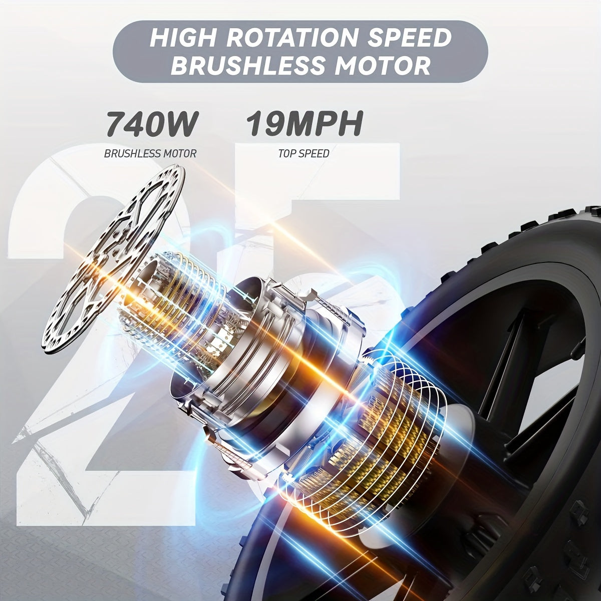 Electric Bike for Adults, 20 Inch Fat Tire Ebike with 740W Motor 48V17.5Ah Battery Up to 19MPH/ 40Miles, 7 Speed Dirt Electric Motorcycle Bicycle