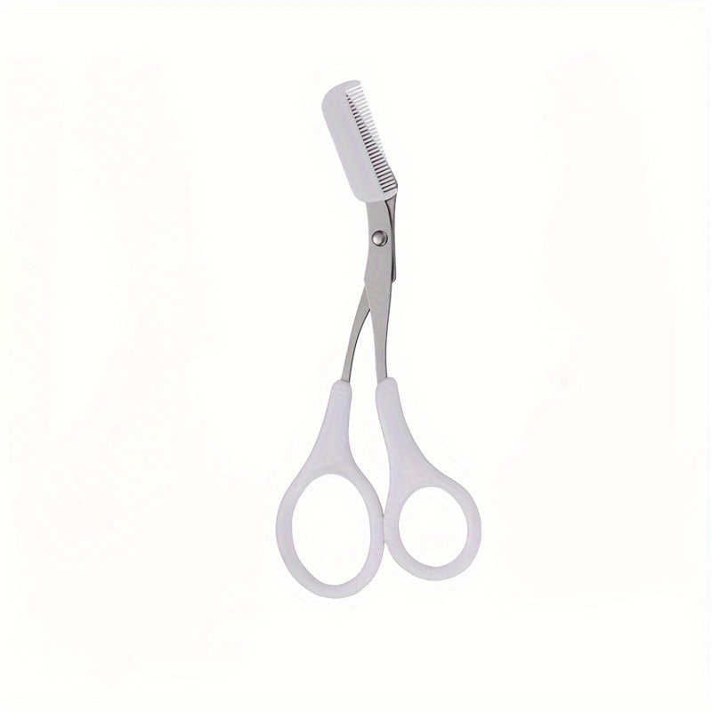 Facial Hair Removal Trimmer Scissor - Eyebrow Shaping Grooming Makeup Tool with Comb - Cosmetic Accessory