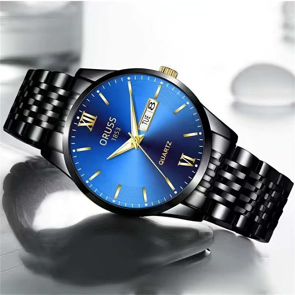 Men's Watch Glow-in-the-dark Waterproof Calendar High-grade Handsome Fashion 2022 New Trend Steel Watch, Ideal choice for Gifts
