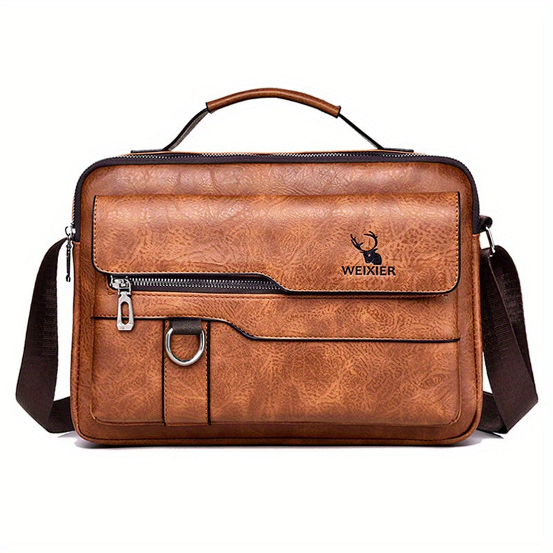 1/2pcs WEIXIER Spring And Summer New Shoulder Bag Messenger Bag, Handbag Casual Fashion PU Material Gift For Father/ Anniversary
