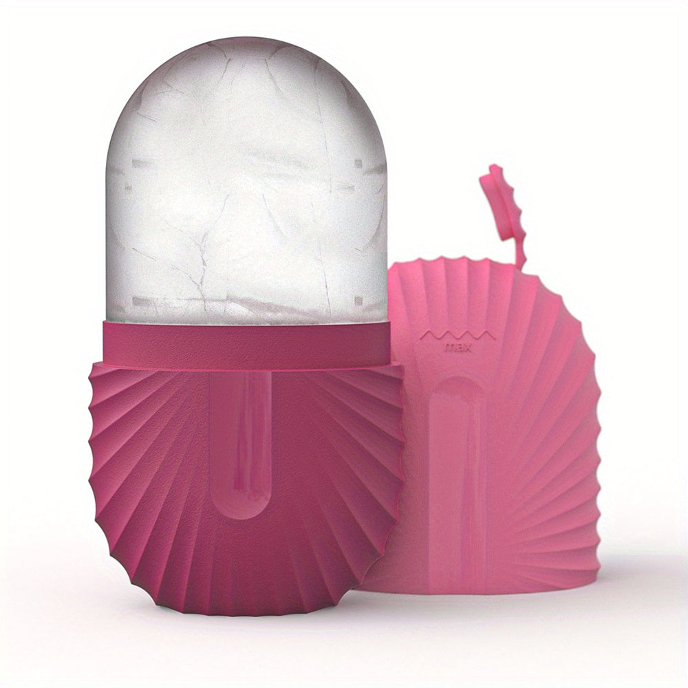 Ice Face Roller, Ice Roller For Face & Eye Puffiness Relief, Facial Massager Contour And Enhance Skin Care & Glow, Ice Facial Roller Mold Cube, Reusable & Leakproof
