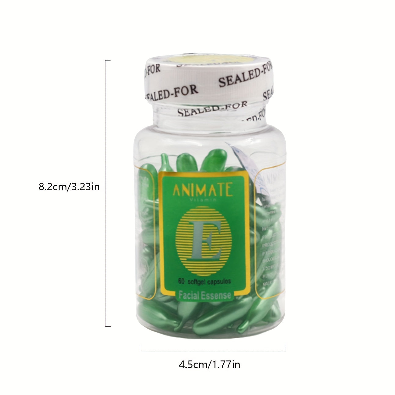Vitamin E Aloe Vera Facial Capsule Extract, smoothes, signs of aging, brightens skin tone, keeps skin moist and smooth, facial and neck skin essence capsules! for men and women! Great as a pre-makeup preparation, 60 capsule p