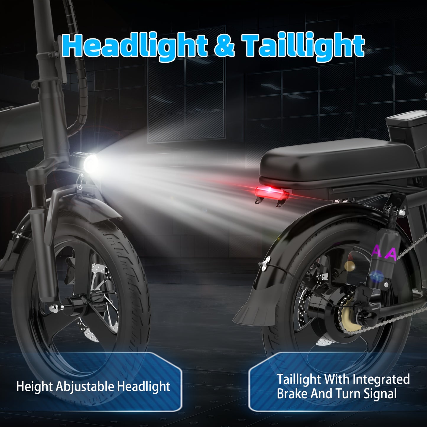 Folding Electric Bike For Adult 400W Rated Brushless Motor Ebike, 14" Tire, Max 48V 1440WH Electric Bicycle, 19MPH Max Speed, Multi-Shock Absorption E-bike, Commuter Ebike For Adults & Teens, Electric EBIKE For Adult Commuter