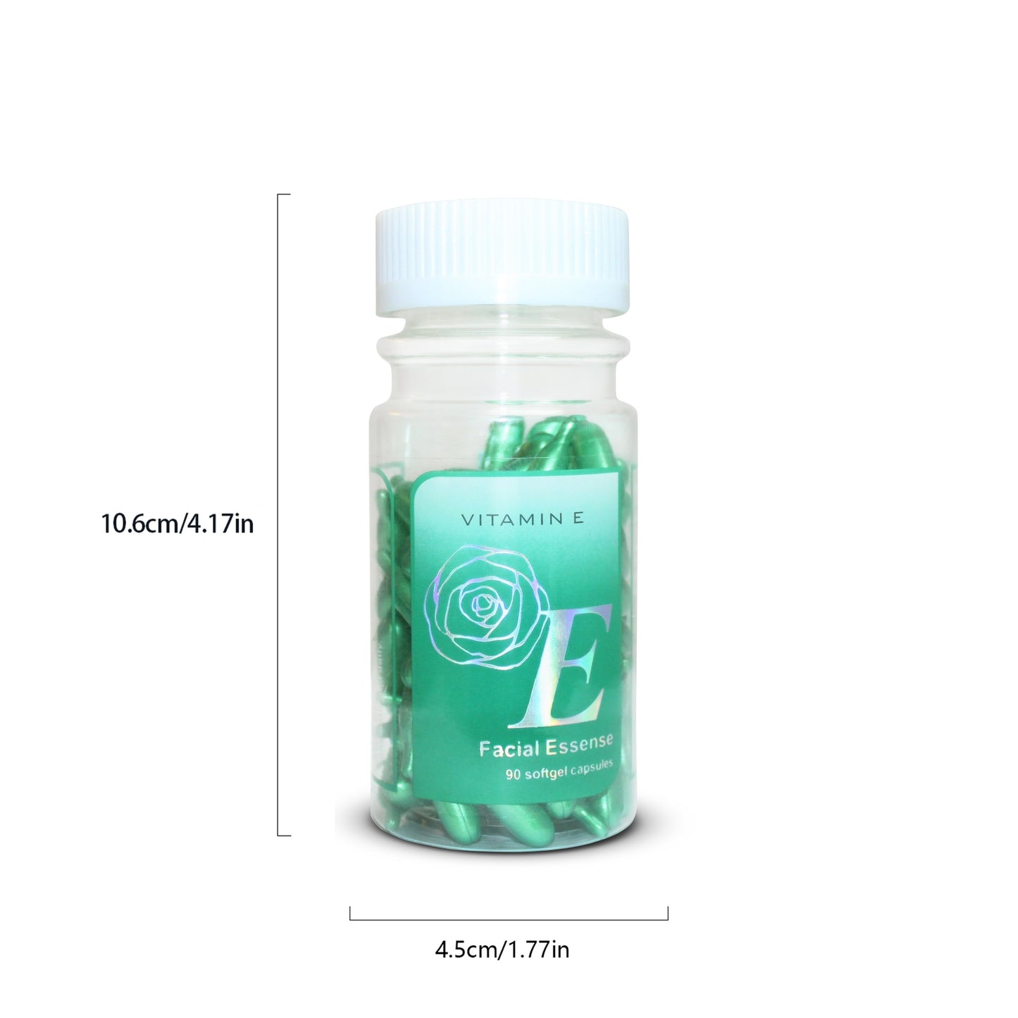 Vitamin E Aloe Vera Facial Capsule Extract, smoothes, signs of aging, brightens skin tone, keeps skin moist and smooth, facial and neck skin essence capsules! for men and women! Great as a pre-makeup preparation, 60 capsule p