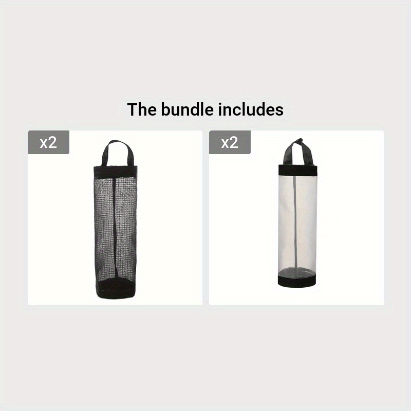 1pc Collapsible Plastic Bag Organizer - Convenient Grocery Bag Holder with Durable Mesh Storage, Foldable Garbage Bag Dispenser, Ventilated for Kitchen Freshness and Space-Saving Efficiency