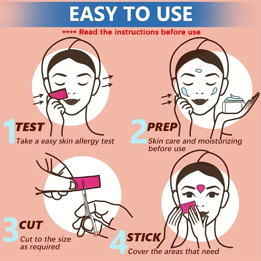 Wrinkle Patches - Face Eye Neck Lift Tape - Smooth Wrinkle Tape - Multifunctional High Elasticity Forehead Frown Eye Facial Neck Lip Mouth Wrinkles Care Band Mask Sticker Chin Strap - 0.98inch*196.85inch