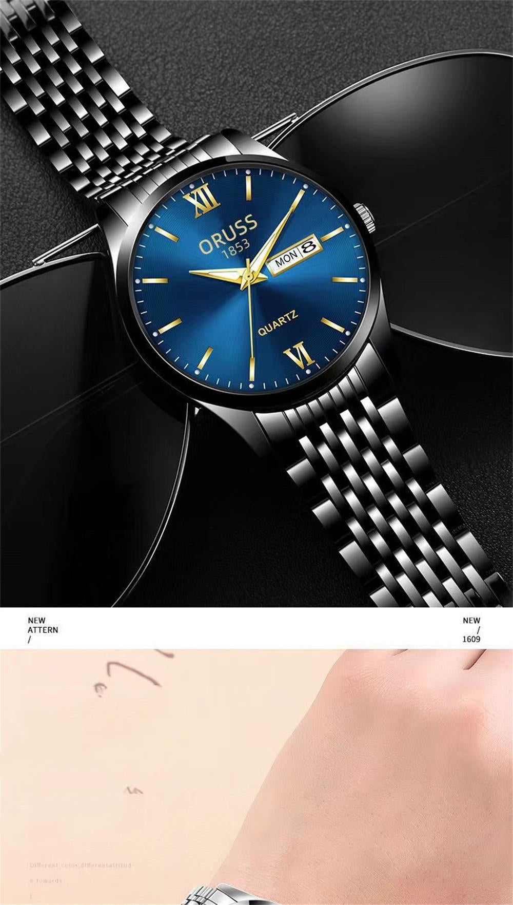 Men's Watch Glow-in-the-dark Waterproof Calendar High-grade Handsome Fashion 2022 New Trend Steel Watch, Ideal choice for Gifts