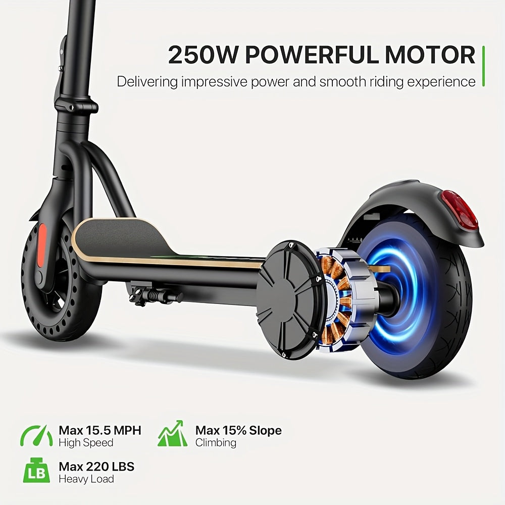 MEGAWHEELS S10 Lightweight & Foldable Electric Scooter With 8" Solid Wheels, Wood Pedal, 7.8AH Battery, Supports 25km/h Max Speed, 3 Speed Modes And 18-22km Long Range, The Electric Motor Scooter Is A Perfect Choice As Christ