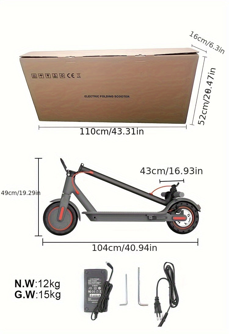 Adult 8.5 Inch Electric Scooter With 400-550W Motor, Folding Electric Scooter Long Range, Electric Scooter With Max 20 MPH Speed, Portable Folding Electric Scooter, Smart Electric Scooter For Adult Commuting And Travel