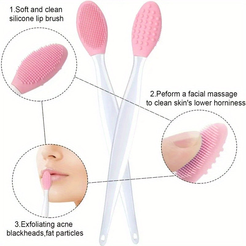 1pc Silicone Pore Brush, Exfoliate Your Large & Visible Pores With This Facial Brush, Double-Sided Black Head Cleaning Tool, Beauty & Skincare Accessories