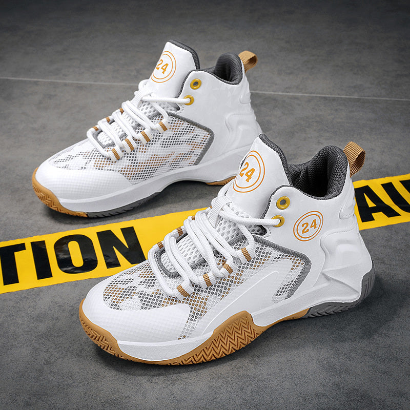Breathable & Durable Boys' Basketball Sneakers – Lightweight, All-Season Mid-Tops with Rubber Sole