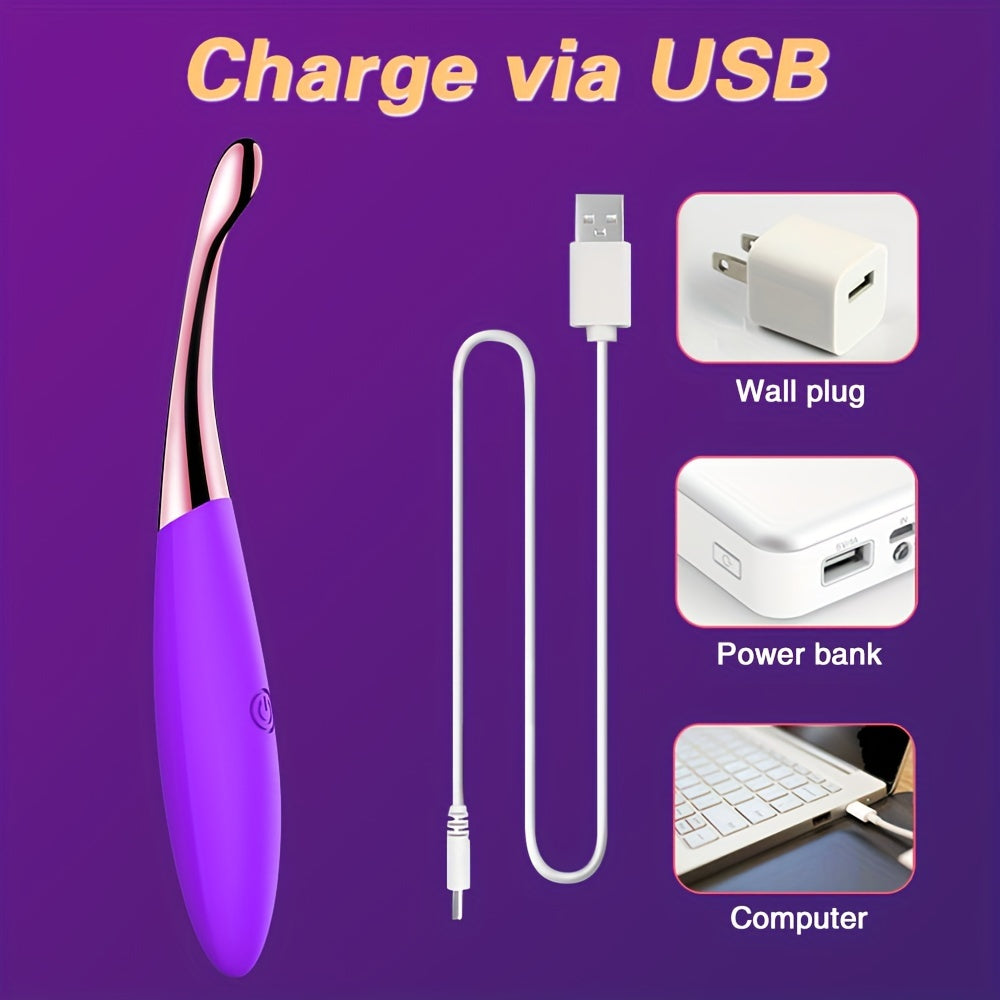 14 Frequency Female Masturbation Point Pen, Vibrator, Stimulator, Portable Handheld Female Vibrator, G-spot Breast Massage Masturbation Point Vibrator