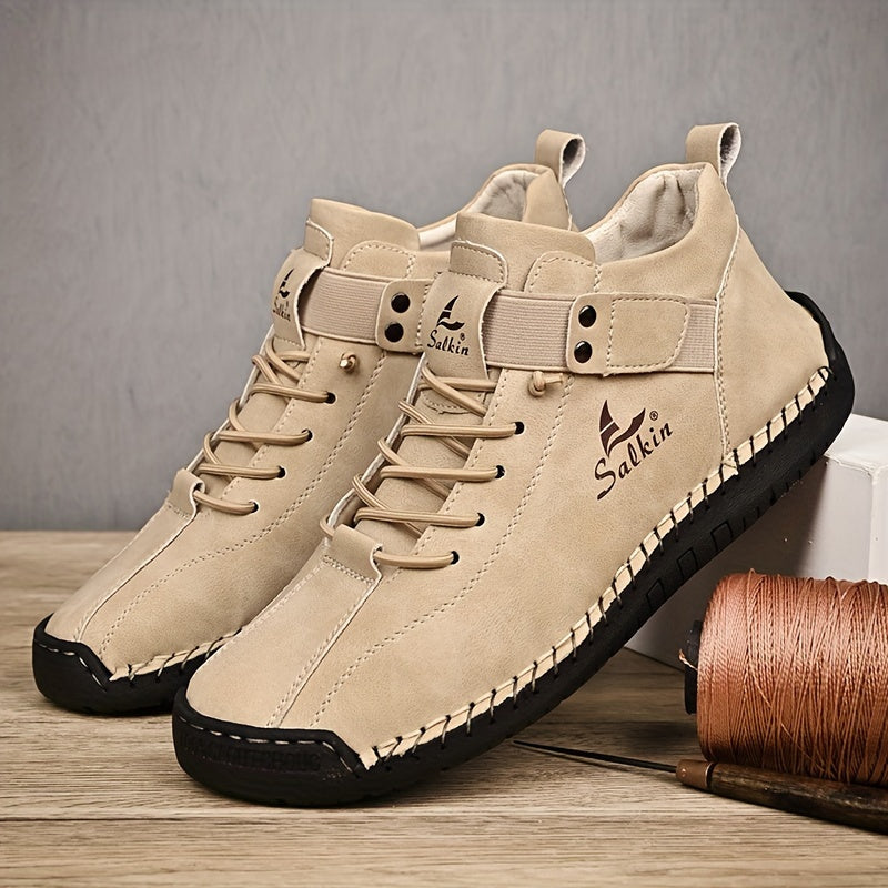 New Arrival Handmade Ankle Men's Business Casual Shoes Outdoor Spring And Fall Ankle Boots Breathable Men's Shoes