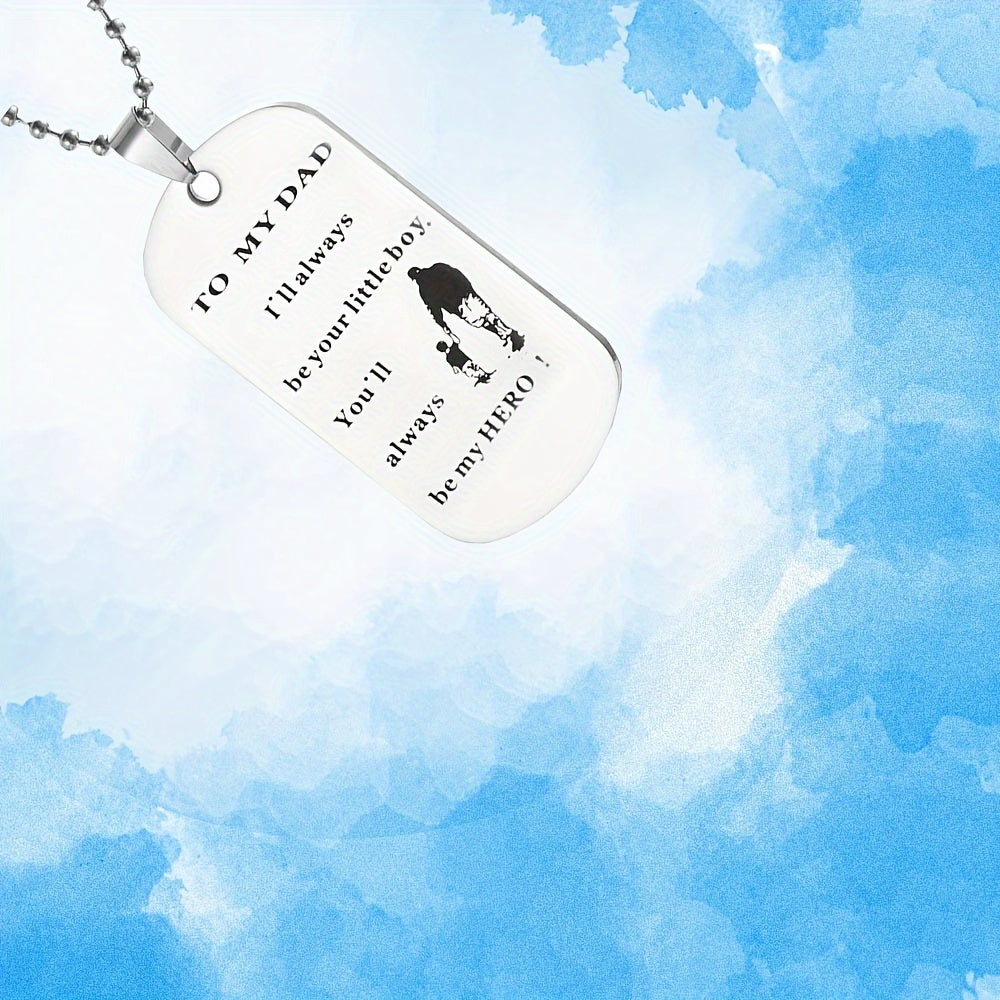 Dog Tag Gifts For Dad Father - Dad Gift Idea From Wife Daughter Son, Stainless Steel, Christmas Birthday Fathers Valentines Day Gift For Men Husband