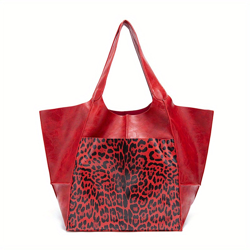 Rretro Big Tote Bag, Solid Color Large-capacity Zipper Shoulder Tote Bags, Multifunction Handbags