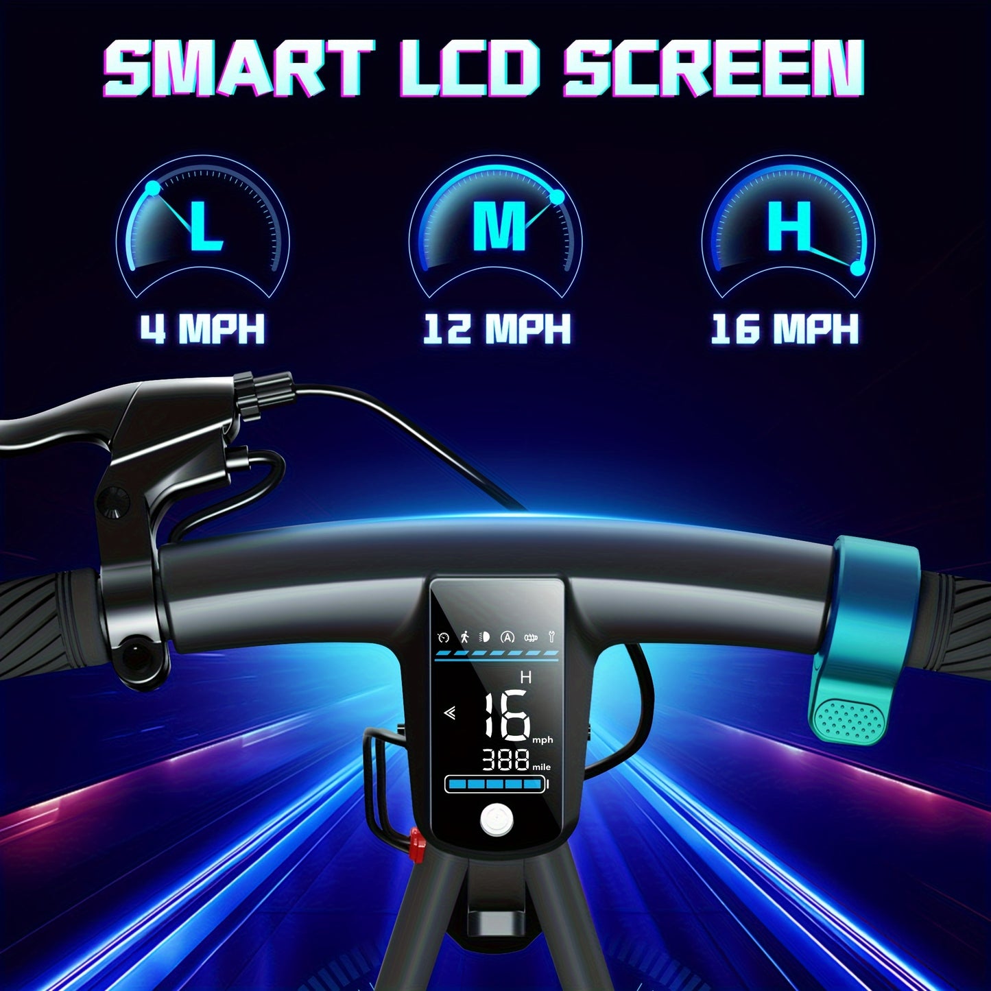 SISIGAD Folding Electric Scooter, 8.5" Solid Tires, 300W Electric Scooter with 15 Miles Long Range, 15MPH Speed Foldable Commuting E-Scooter for Adults