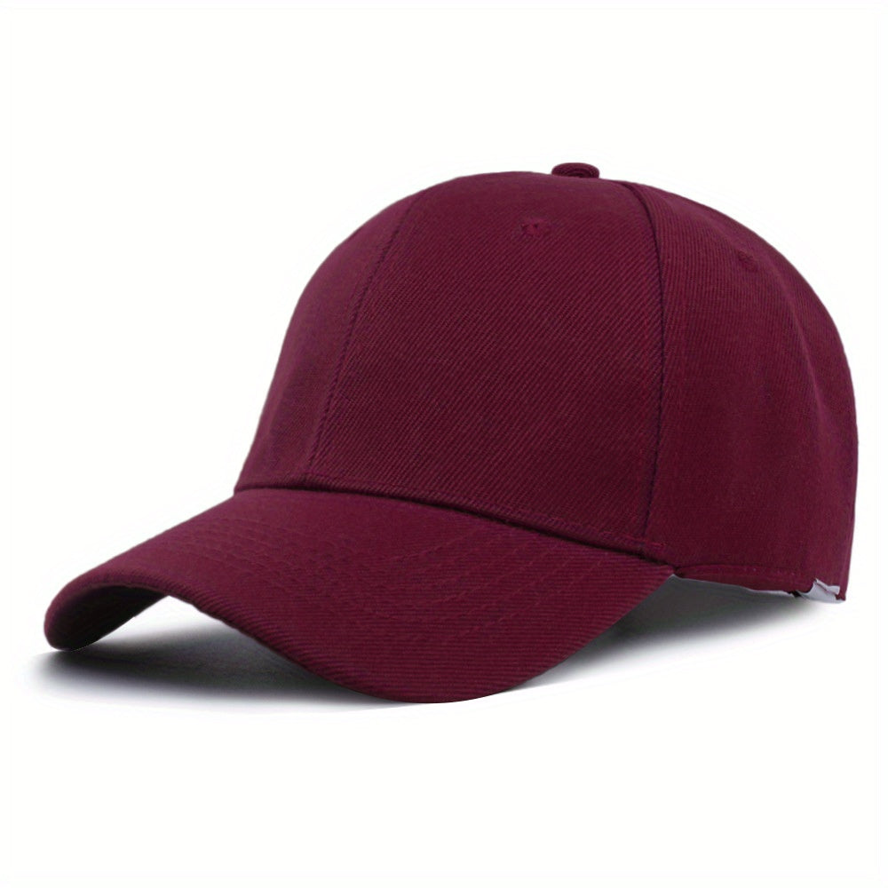 Solid Color Baseball Cap Lightweight Simple Casual Couple Dad Hats Unisex Sun Hats For Women & Men
