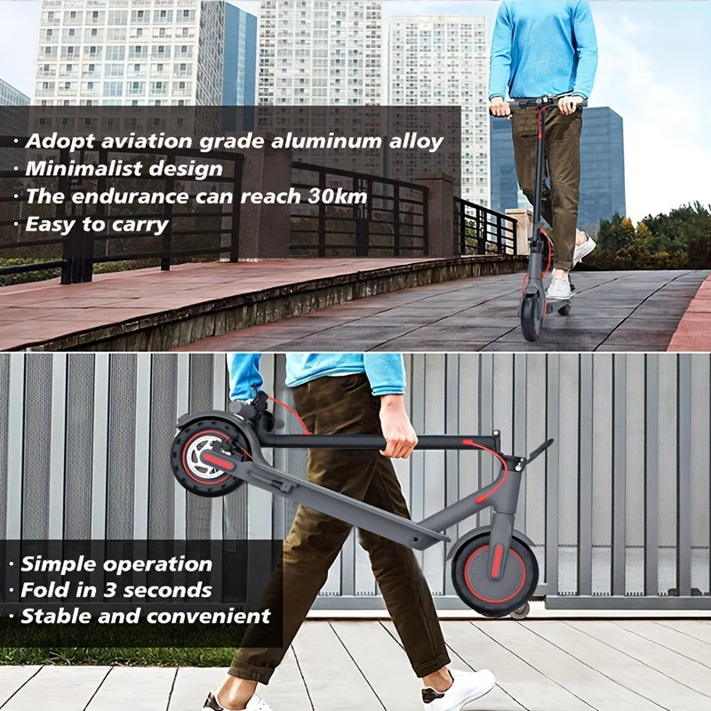 Adult 8.5 Inch Electric Scooter With 400-550W Motor, Folding Electric Scooter Long Range, Electric Scooter With Max 20 MPH Speed, Portable Folding Electric Scooter, Smart Electric Scooter For Adult Commuting And Travel