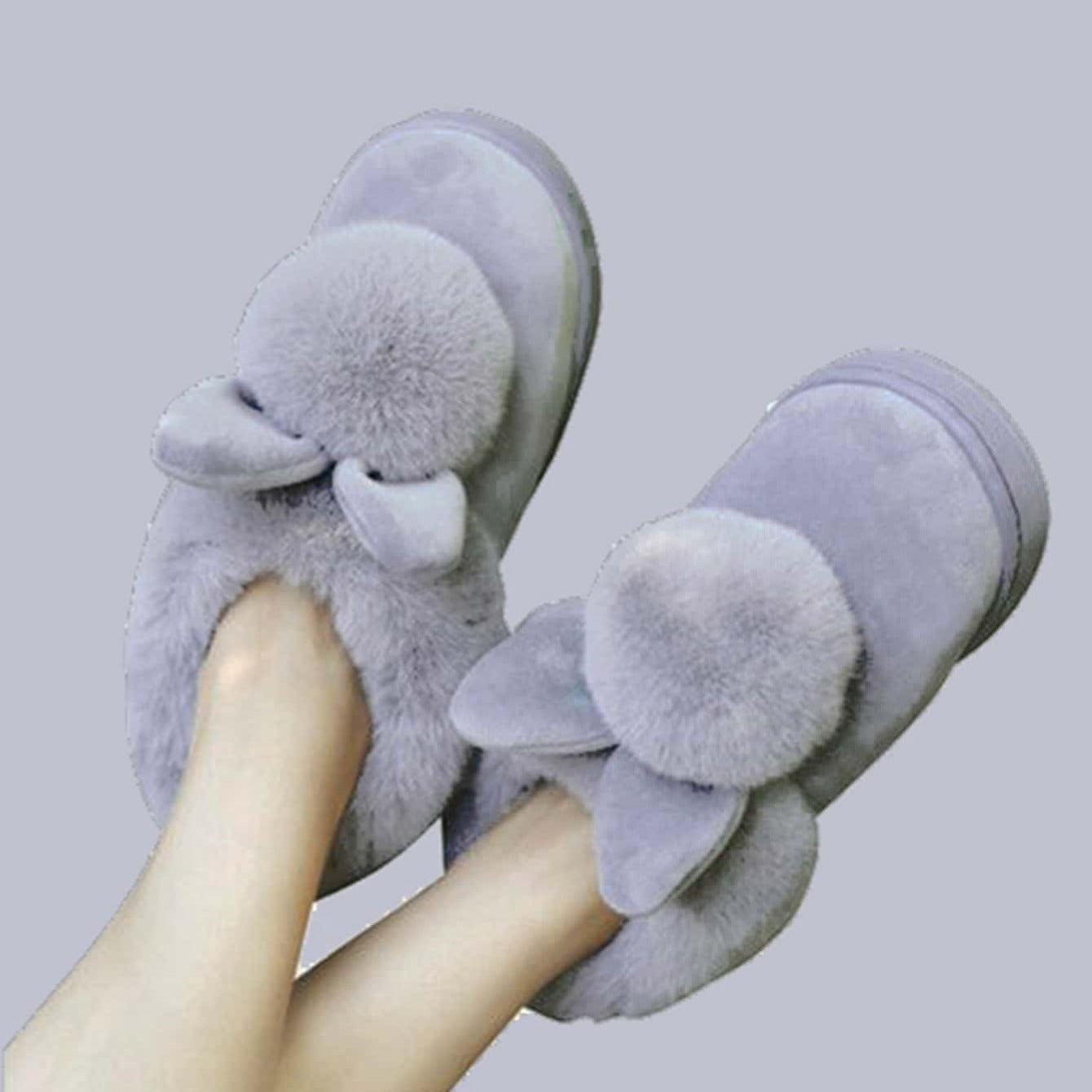 Cute Rabbit Plush Slippers - Soft, Warm, and Cozy Ladies Indoor Shoes for Home, Perfect for Relaxation and Lounging - Comfortable, Breathable, and Anti-Slip Sole Design