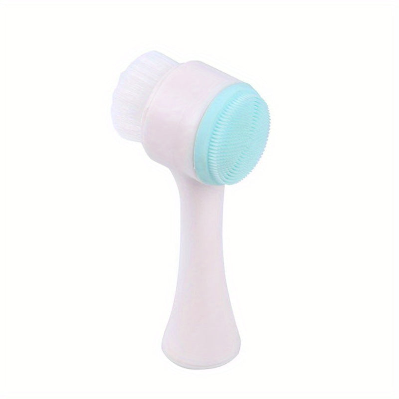 Facial Cleansing Brush, Double-sided Cleaning Tool, Soft Bristle Exfoliator, Cleaner Brush, Scrub Exfoliating Facial Brush For Face Care Makeup Skincare Removal