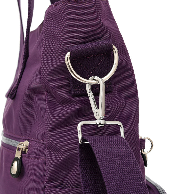 Large Capacity Shoulder Bag, Letter Patch Decor Tote Bag Women's Casual Nylon Handbag