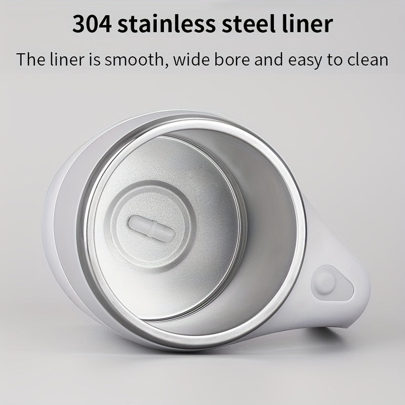 1pc, Marvelous Self-Stirring Mug - 13oz Stainless Steel Auto Mixing Coffee Cup for Hot Beverages - Magnetic, Insulated, Travel-Friendly Kitchen Essential for Office, Home, Summer, Winter Drinkware, and Home Kitchen Organizati