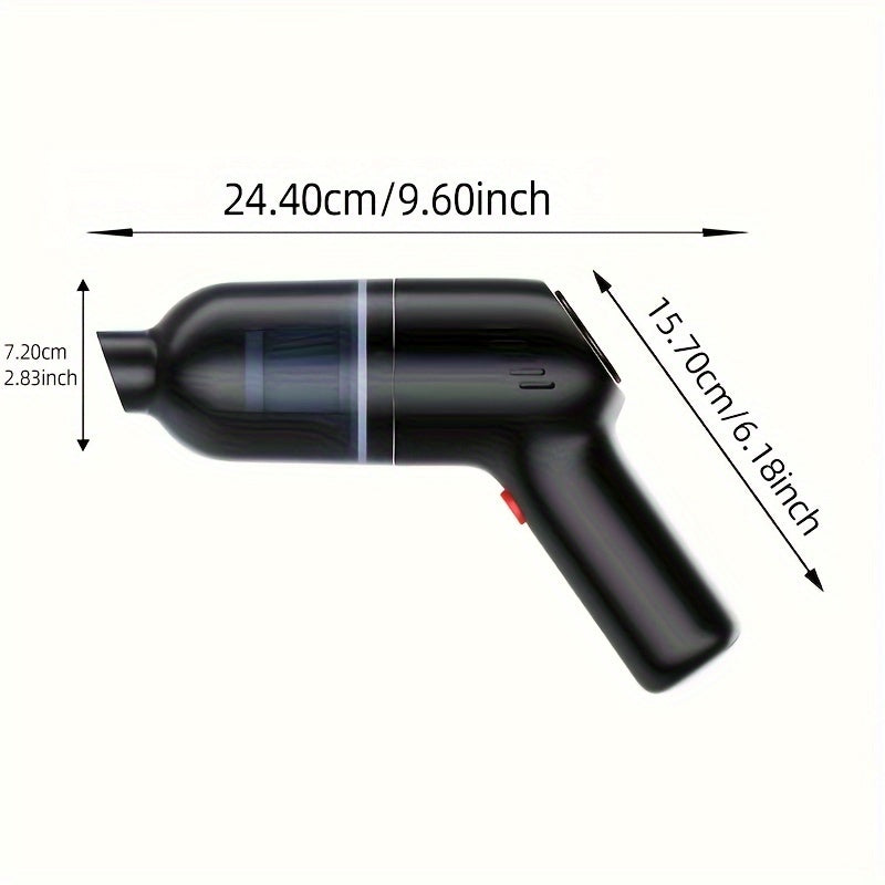 Mighty Wireless Car Vacuum Cleaner - Cordless Convenience, Powerful Suction for Quick Cleanups - Portable, Mini Design for Car & Home, Pet Hair Eraser
