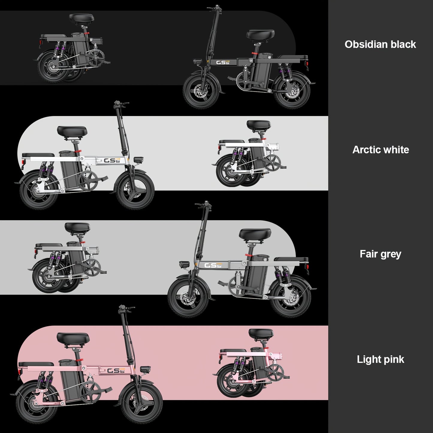 UPlee Ebikes For Adults, 500W Motor, 20MPH 30Miles Range Electric Bike For Adults, 48V 15AH Battery Mini Folding E Bike, 14" Tires, Lightweight Adult Electric Bicycles For City Commute, Travel Mobility Scooter