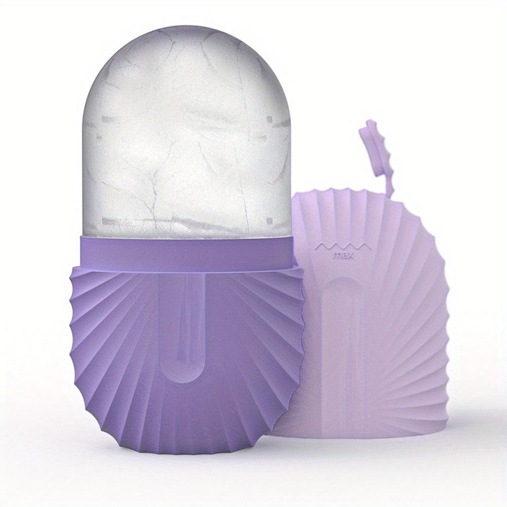 Ice Face Roller, Ice Roller For Face & Eye Puffiness Relief, Facial Massager Contour And Enhance Skin Care & Glow, Ice Facial Roller Mold Cube, Reusable & Leakproof