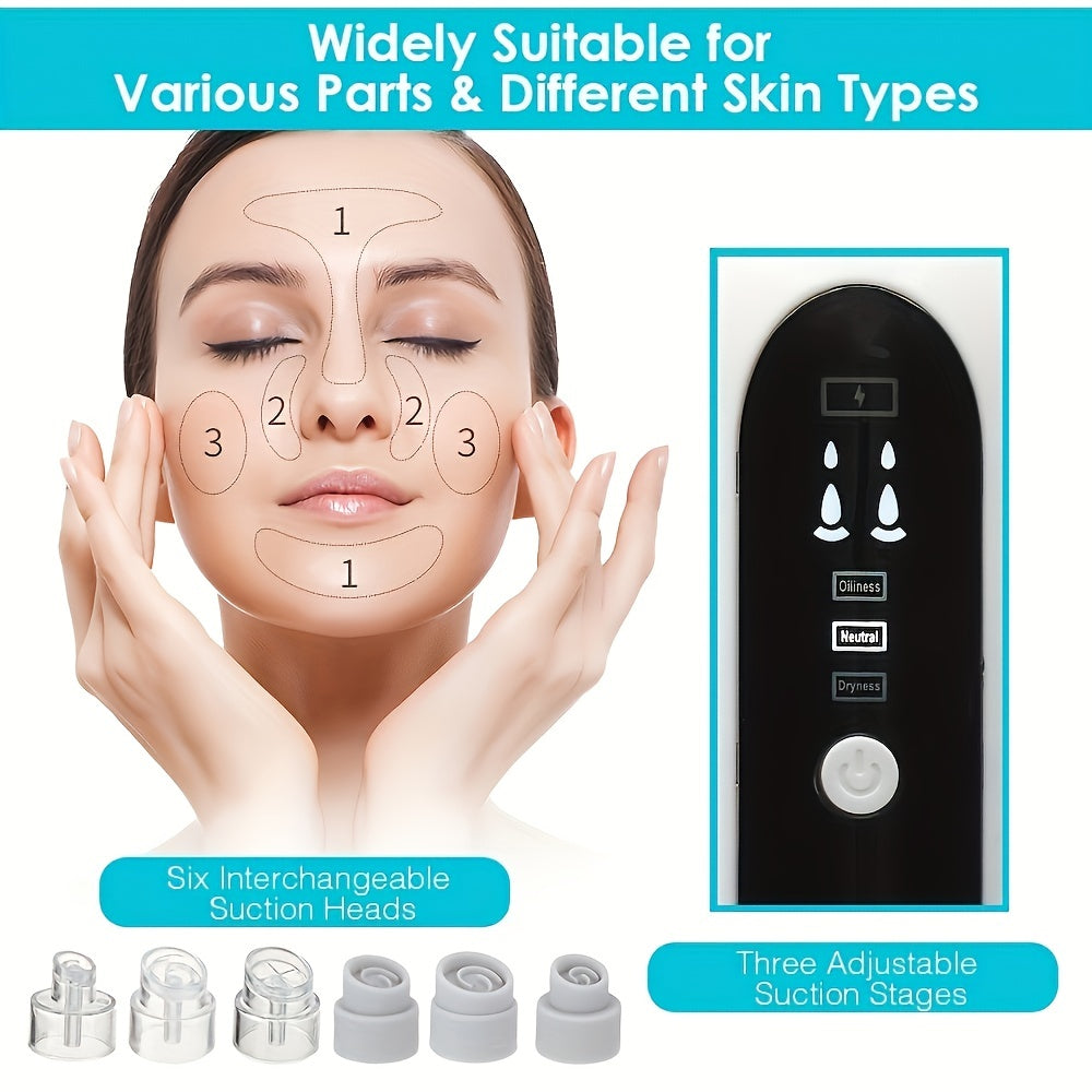 Blackhead Remover Pore Vacuum Face Cleaner Electric Pimple Black Head Removal USB Rechargeable Water Cycle Facial Cleaning Tools