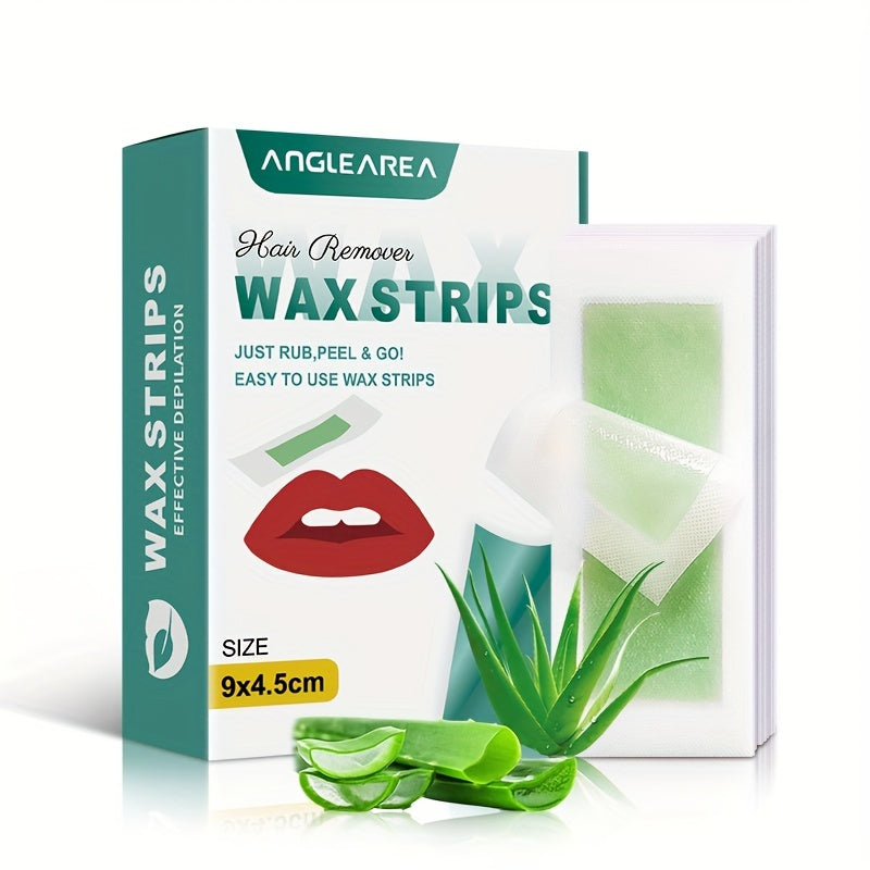 Wax Strips 72 Counts, Waxing Strips, Wax Strips For Hair Removal, Facial & Body Wax Strips For Men & Women, At Home Waxing Kit For Face Legs Brazilian Arms Underarm Bikini
