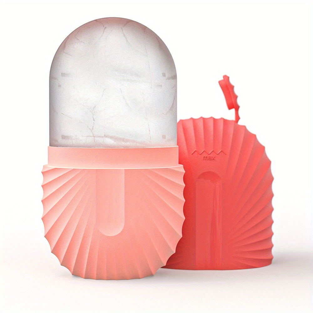 Ice Face Roller, Ice Roller For Face & Eye Puffiness Relief, Facial Massager Contour And Enhance Skin Care & Glow, Ice Facial Roller Mold Cube, Reusable & Leakproof
