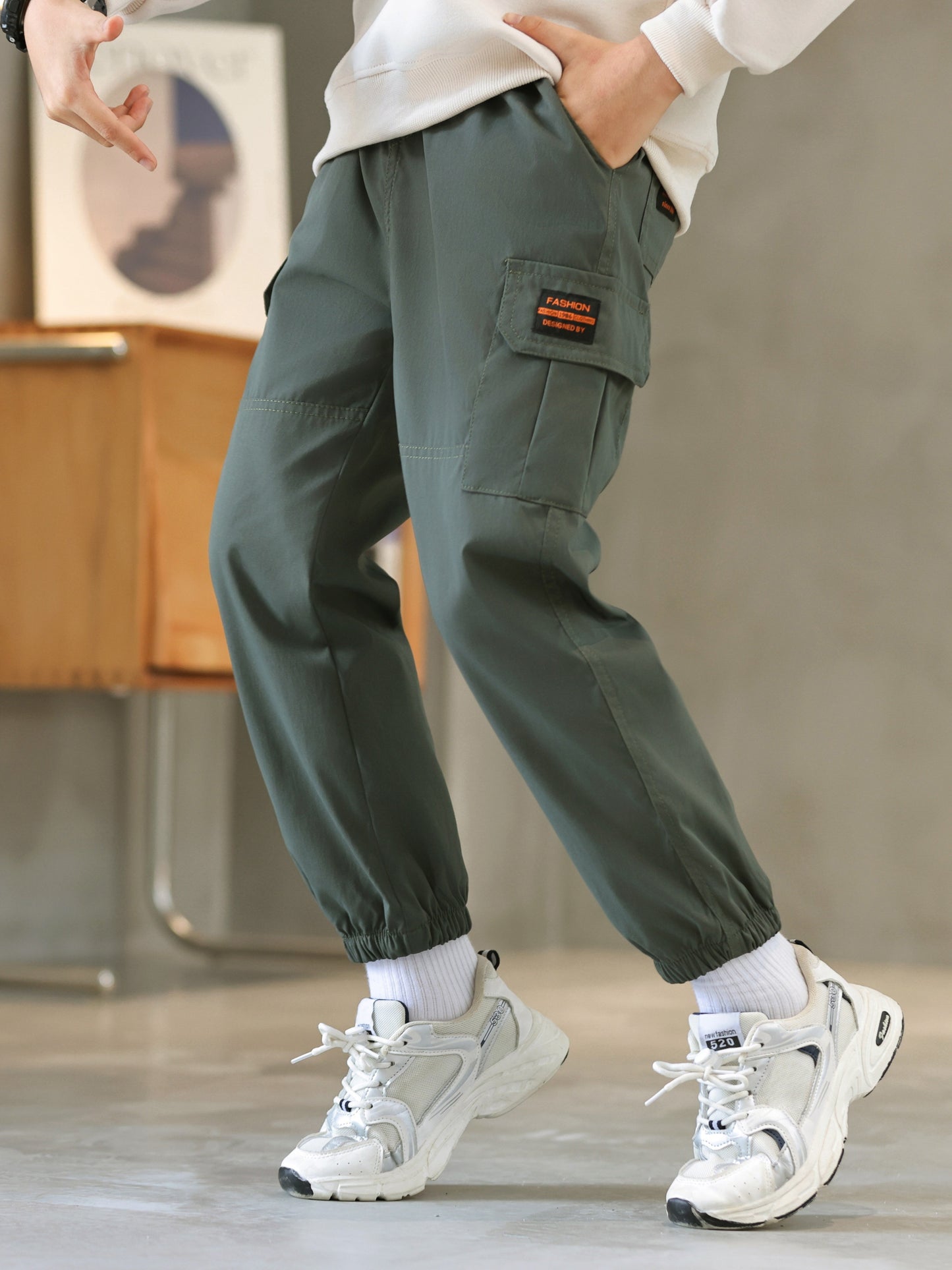 Boys Cargo Trouser Joggers, Kids Autumn & Spring Clothes