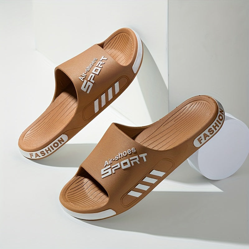 Stylish & Comfortable All-Season Quick-Dry Slides: Non-Slip, Easy-Clean PVC Slippers for Indoor/Outdoor Use