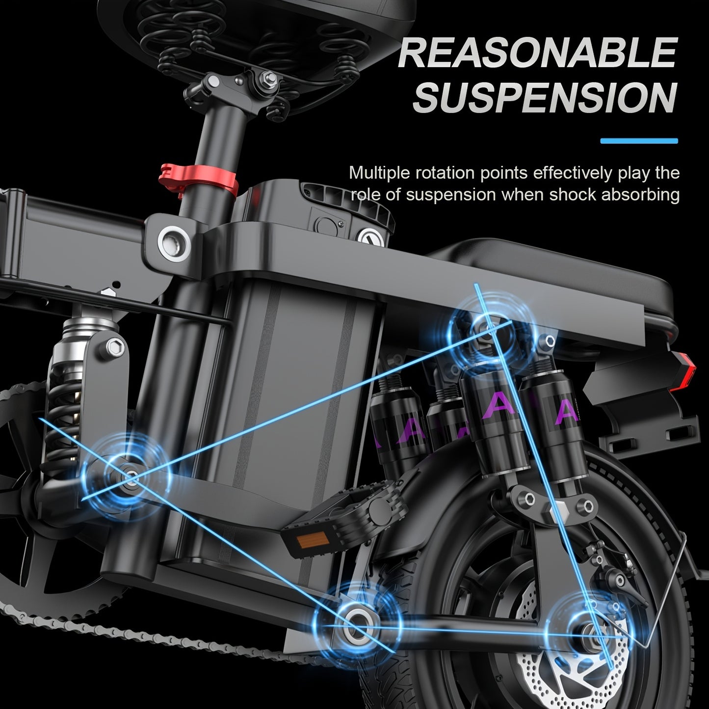 UPlee Ebikes For Adults, 500W Motor, 20MPH 30Miles Range Electric Bike For Adults, 48V 15AH Battery Mini Folding E Bike, 14" Tires, Lightweight Adult Electric Bicycles For City Commute, Travel Mobility Scooter