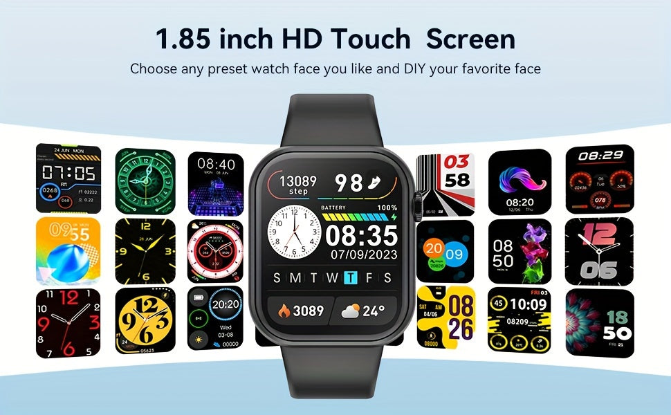 Mingtawn Smart Watch, Capable of Wireless Calls (Answering And Hanging Up), Features Various Sports Modes, Activity Tracking, Suitable for Both Men And Women, with a 1.85-Inch HD Screen. Over 100 Workout Options Available.