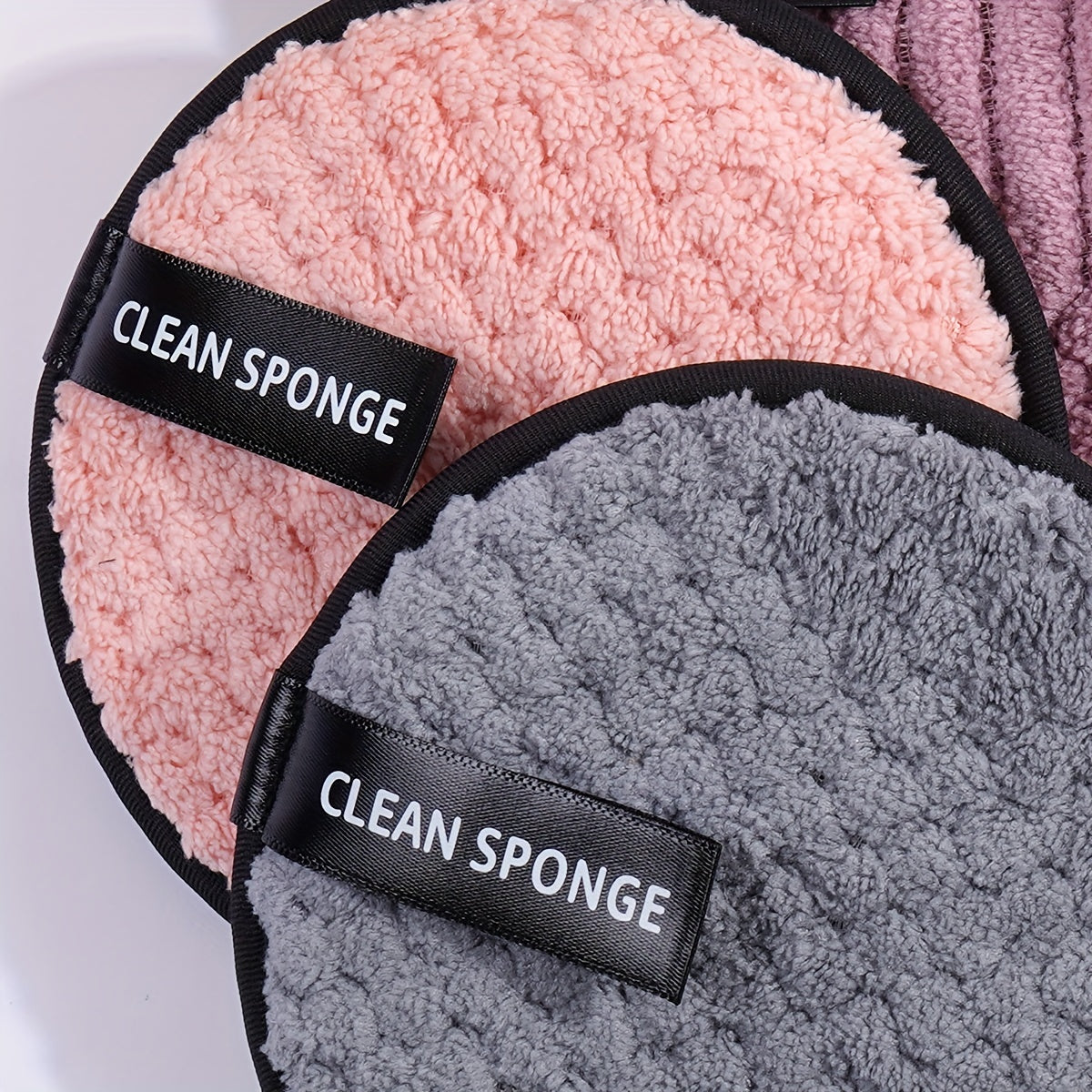5pcs Makeup Remover Face Puffs, Cleansing Makeup Remover, Reusable Washable Facial Cleansing Pads Wet And Dry Dual Use