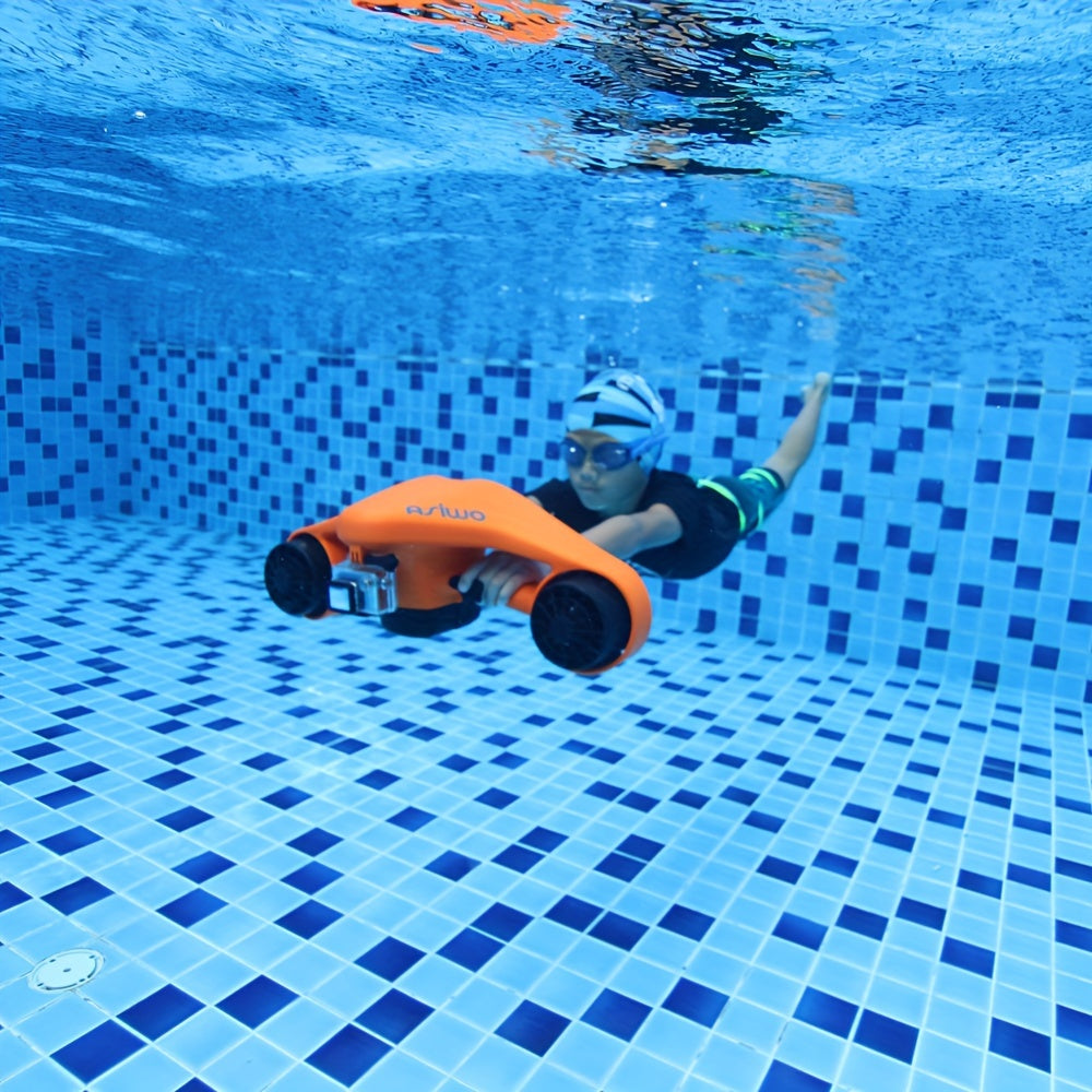 1PC Underwater Scooter Single Motors, Action Camera Compatible, Water Sports Swimming Pool Scuba Diving Underwater Sea Scooter 30m For Water ports Swimming Pool Scuba Diving for Kids/Adults
