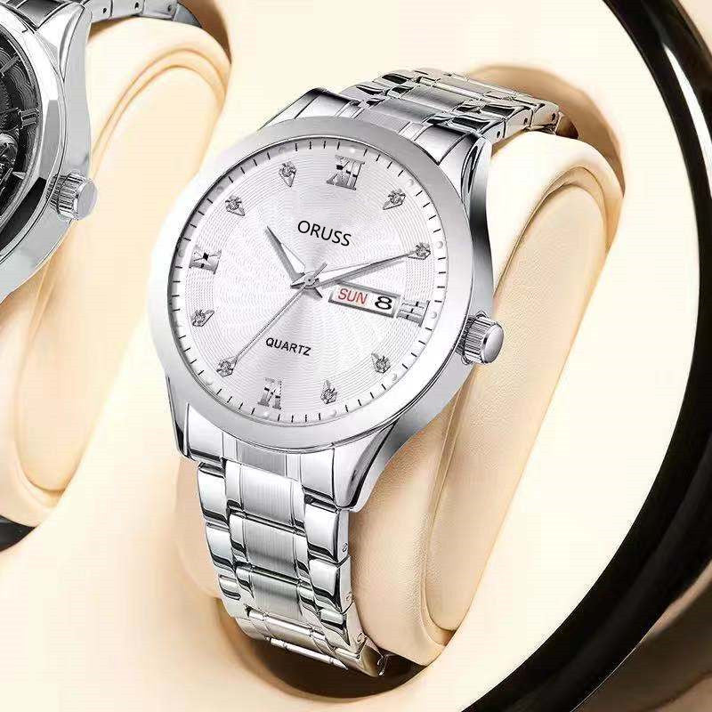 1pc Men's Round Waterproof Luminous Quartz Watch, Wristwatch, Ideal choice for Gifts