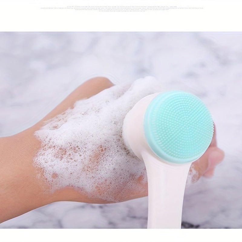 Facial Cleansing Brush, Double-sided Cleaning Tool, Soft Bristle Exfoliator, Cleaner Brush, Scrub Exfoliating Facial Brush For Face Care Makeup Skincare Removal