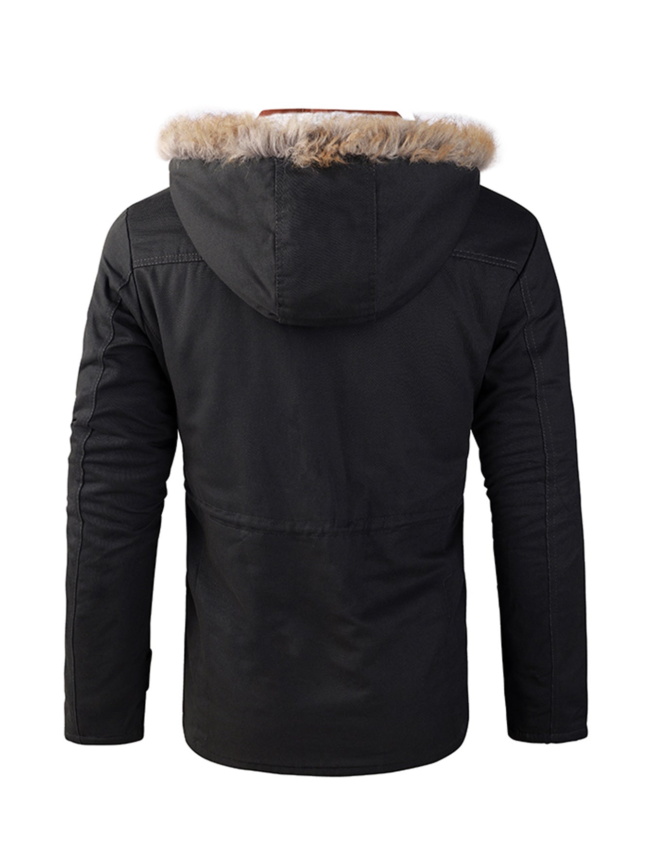 New Men's Fashion Warm And Thick Lamb Woolen Fleece Bomber Jacket Casual Tooling Zipper Hooded Windbreaker Jacket For Winter
