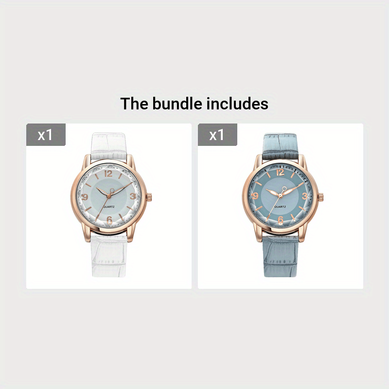 Elegant Women's Quartz Watch - Genuine Leather Strap, Water-Resistant, Versatile for All Occasions