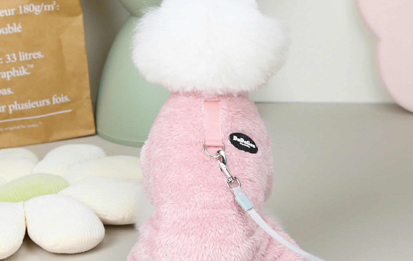 Small Winter Fleece Sweater for Pet, Warm Dog & Cat Clothes with Leash Ring (If Your Pet Is Between Two Sizes, Please Buy The Larger Size)