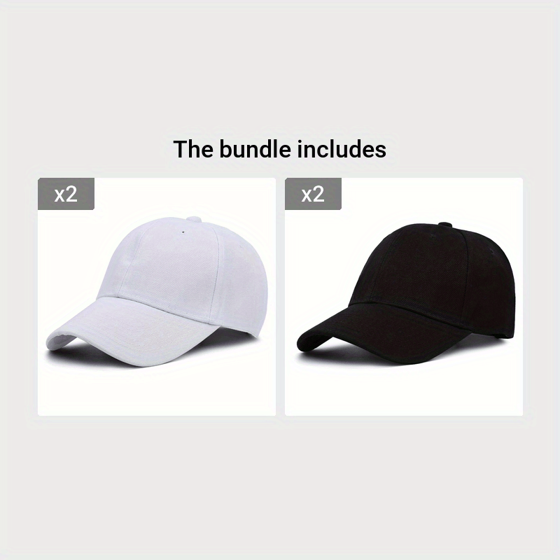 Solid Color Baseball Cap Lightweight Simple Casual Couple Dad Hats Unisex Sun Hats For Women & Men