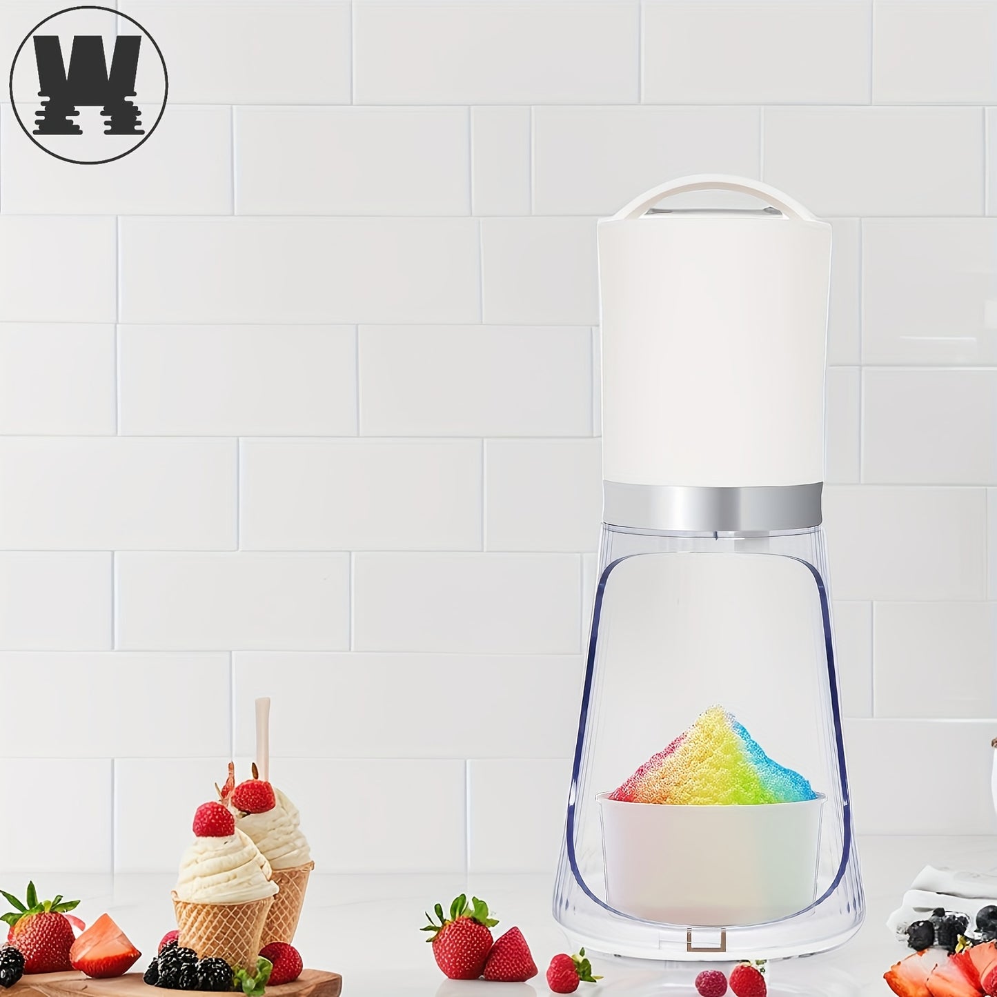 Electric Ice Shaver And Snow Cone Machine With 2*3.38oz Reusable Plastic Ice Mold Cups, Kitchen Accessories