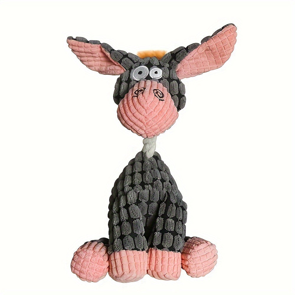1pc Adorable Plush Animal Chew Toy - Durable & Soft for Exciting Pet Playtime - Perfect for Dogs & Cats!
